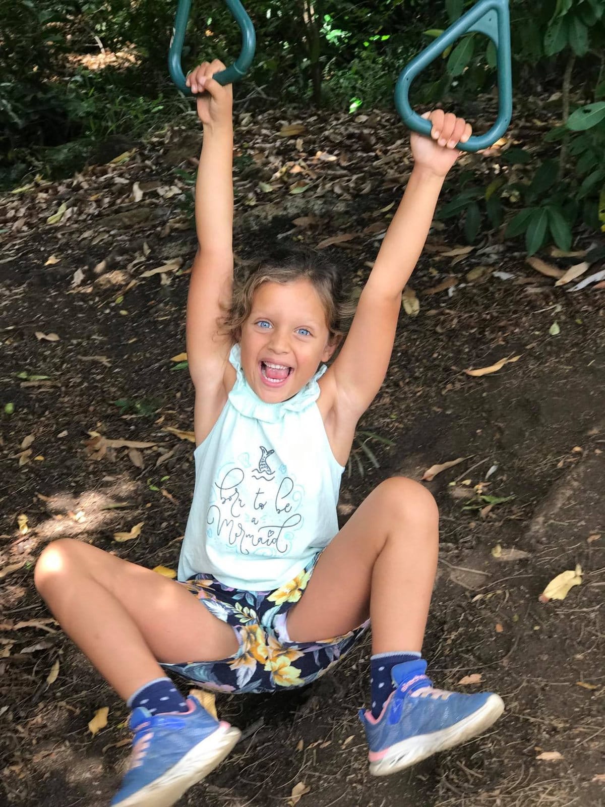 Child on a swing