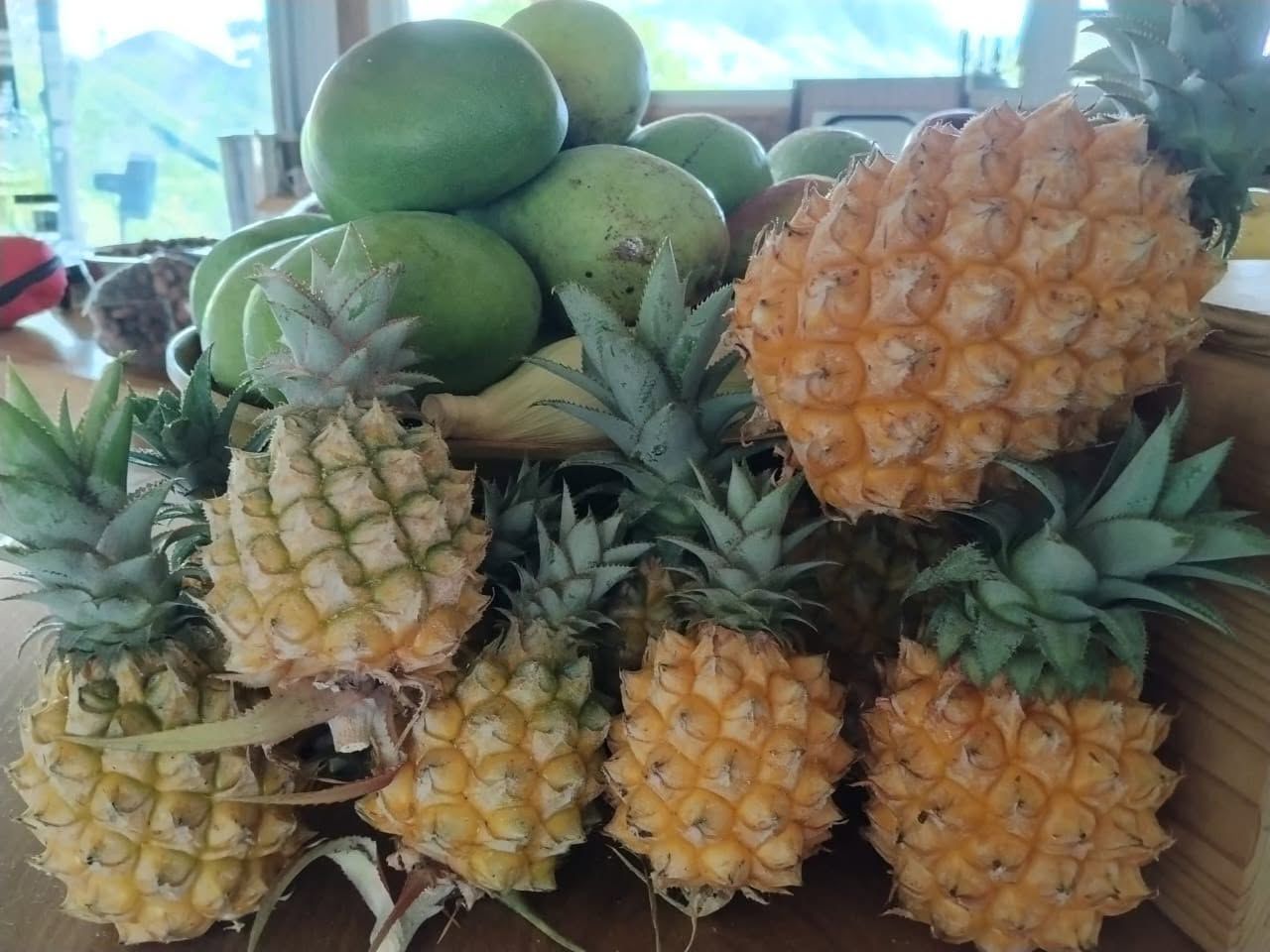 Pineapples and mangoes